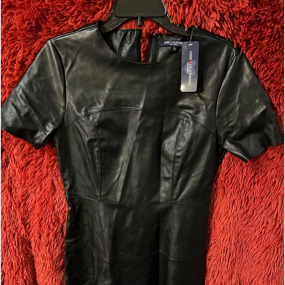 Faux leather top or mini